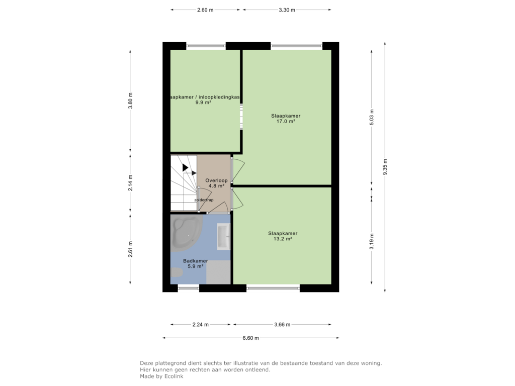 Bekijk plattegrond van 1e verdieping van Cruyshaag 69