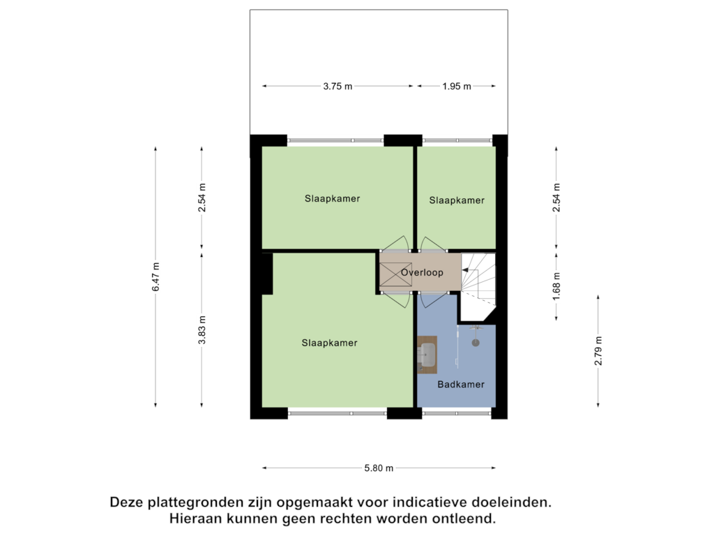 Bekijk plattegrond van Eerste Verdieping van Nieuwe Vlissingseweg 312