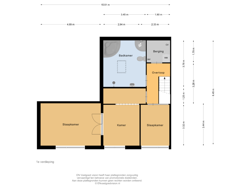 Bekijk plattegrond van 1e verdieping van L.J.M. Beelstraat 21