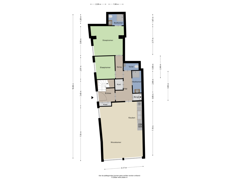 Bekijk plattegrond van Appartement van Korte Lombardstraat 1