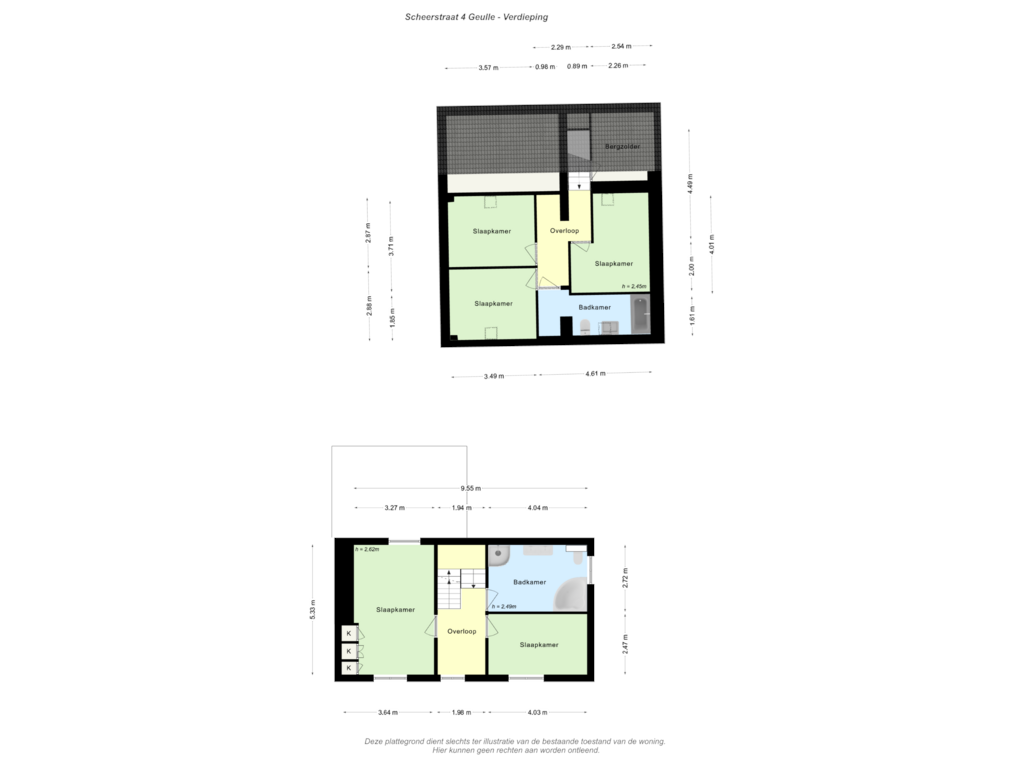 Bekijk plattegrond van Verdieping van Scheerstraat 4