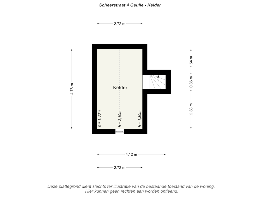 Bekijk plattegrond van Kelder van Scheerstraat 4