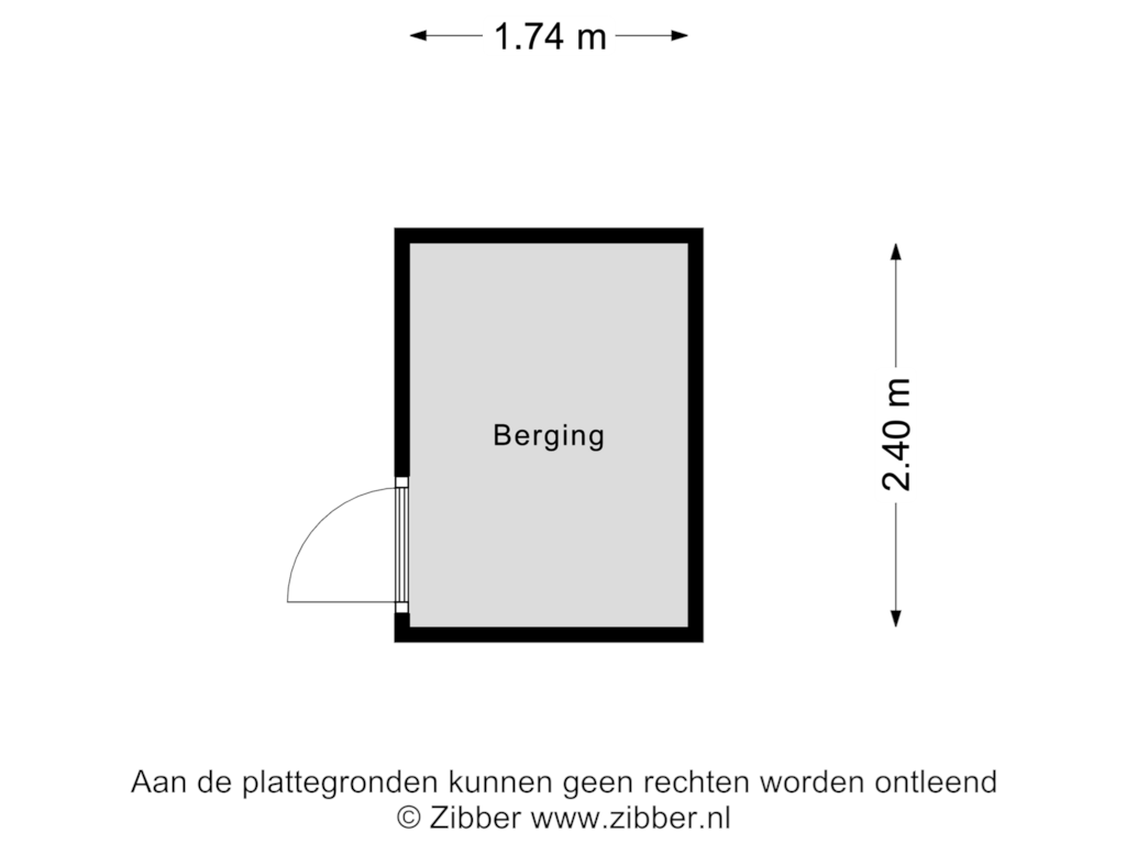 Bekijk plattegrond van Berging van Arnemuidenhoek 11