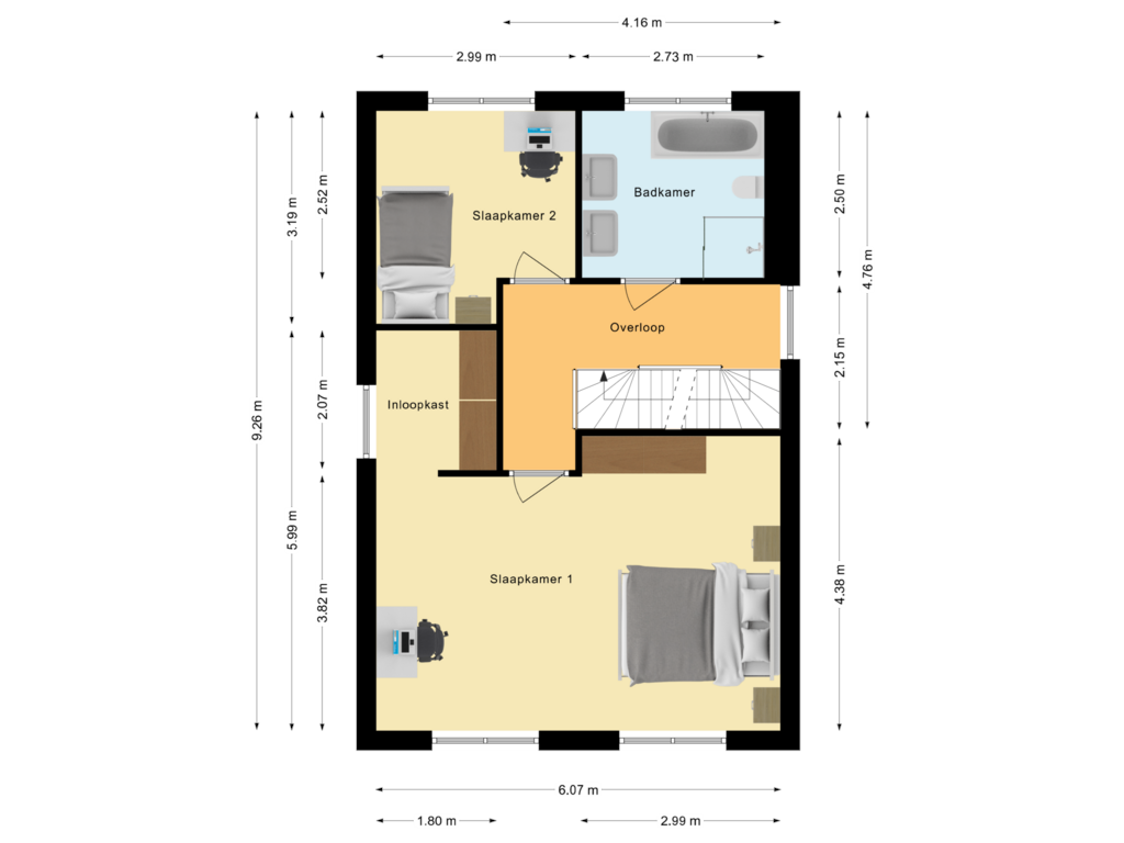 View floorplan of Eerste Verdieping of Dijkbeemd 18