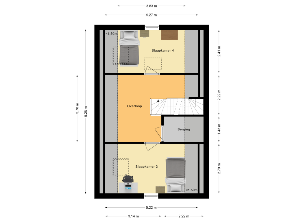 View floorplan of Tweede Verdieping of Dijkbeemd 18