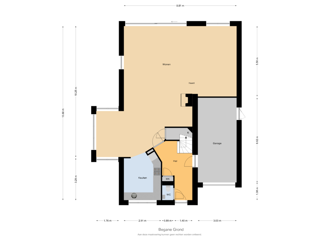 Bekijk plattegrond van Begane Grond van De Smidse 29