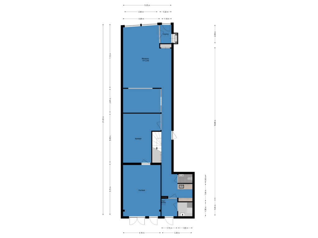 View floorplan of Begane grond of Turfmarkt 20