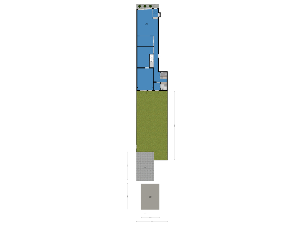 View floorplan of Tuin of Turfmarkt 20