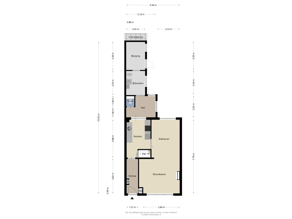 Bekijk plattegrond van Begane Grond van Couwervestraat 35