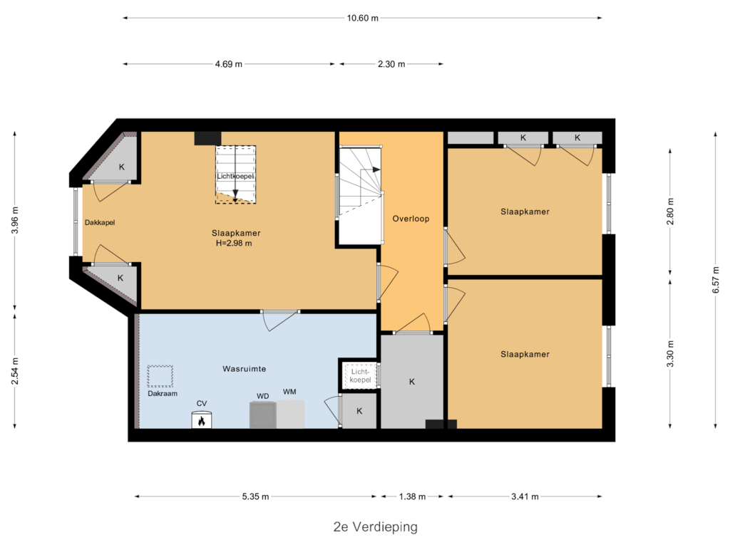 Bekijk plattegrond van 2e Verdieping van Burg. Dijckmeesterweg 25