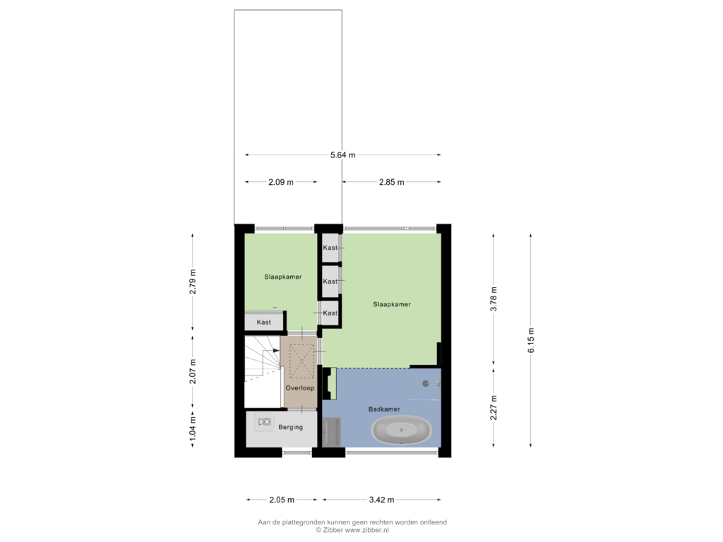 Bekijk plattegrond van Eerste verdieping van Waddenstraat 12