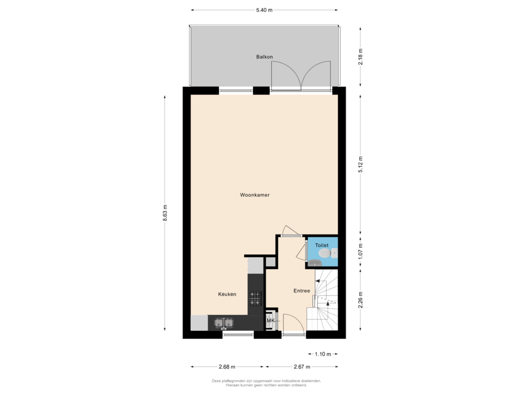 Bekijk plattegrond van Begane grond van Jan Dirk z'n Dal 25