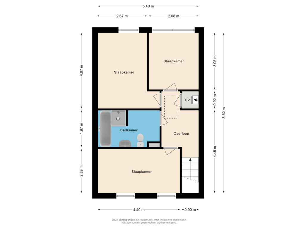 Bekijk plattegrond van Eerste verdieping van Jan Dirk z'n Dal 25