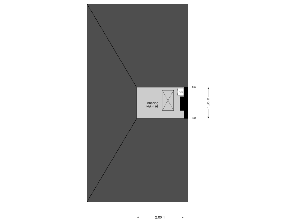 Bekijk plattegrond van Vliering van Langevelderweg 11-A