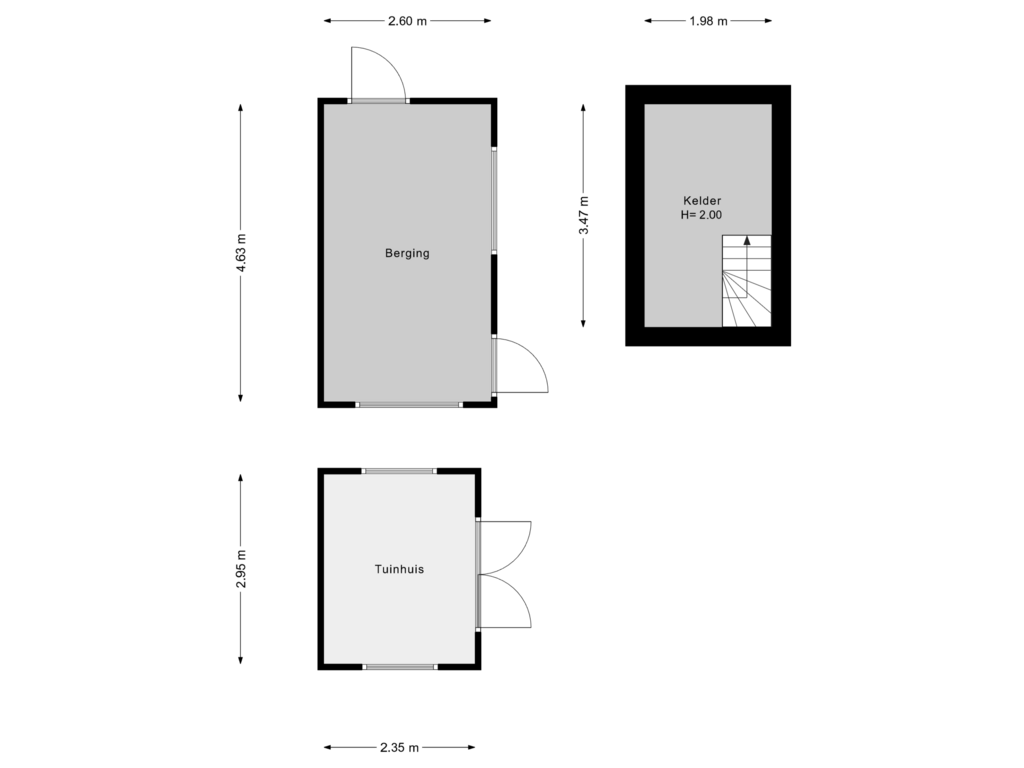 Bekijk plattegrond van Berging van Langevelderweg 11-A