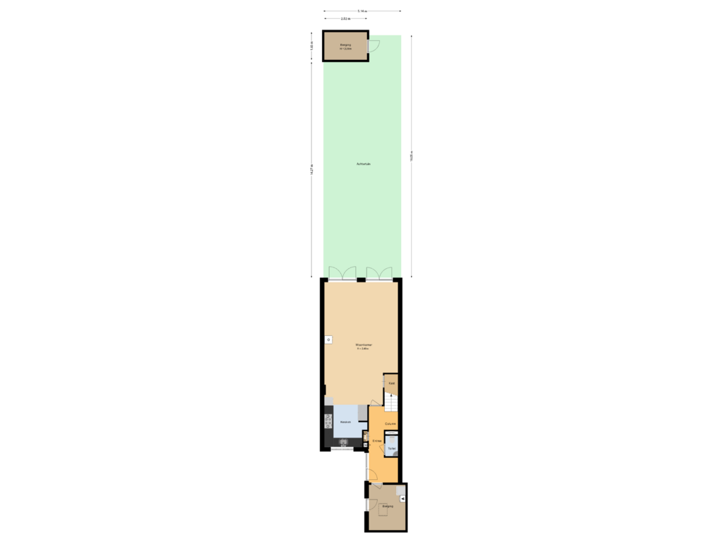 View floorplan of Situatie of Binnenkant 18