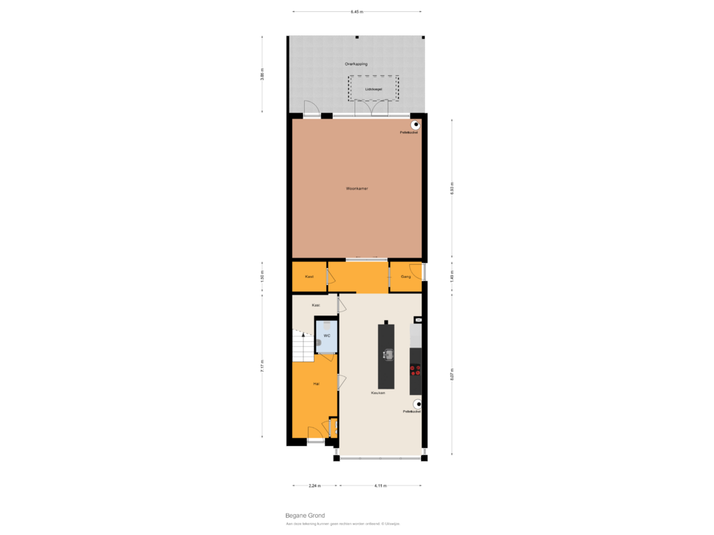 View floorplan of Begane Grond of Vaart ZZ 3