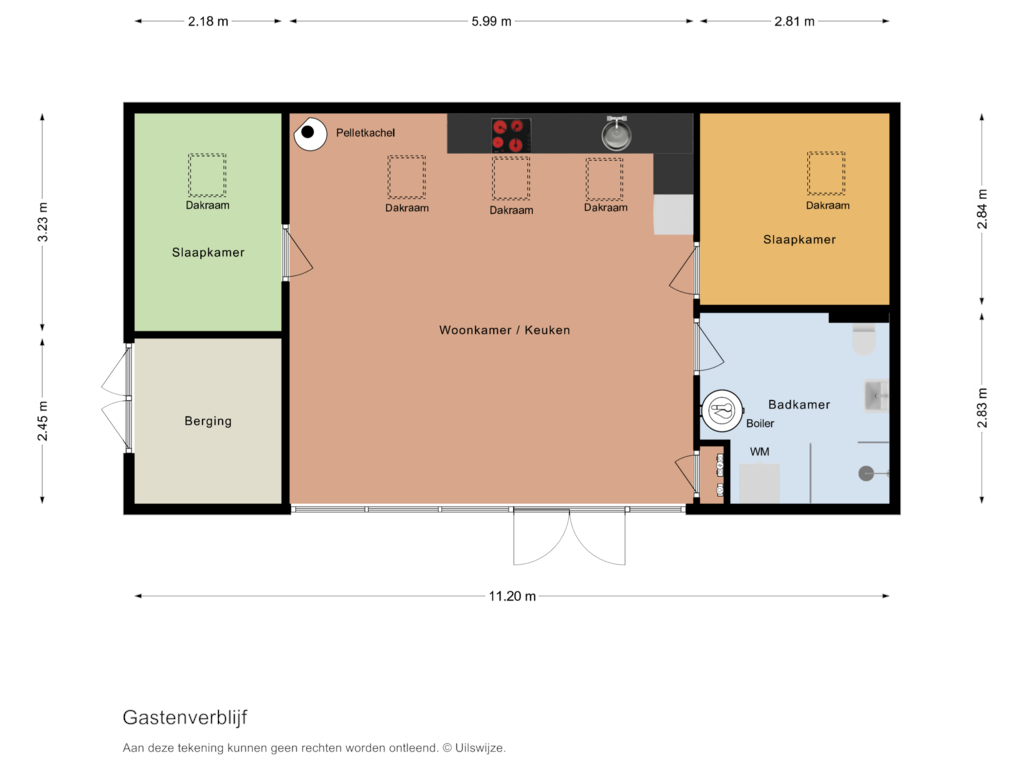 View floorplan of Gastenverblijf of Vaart ZZ 3