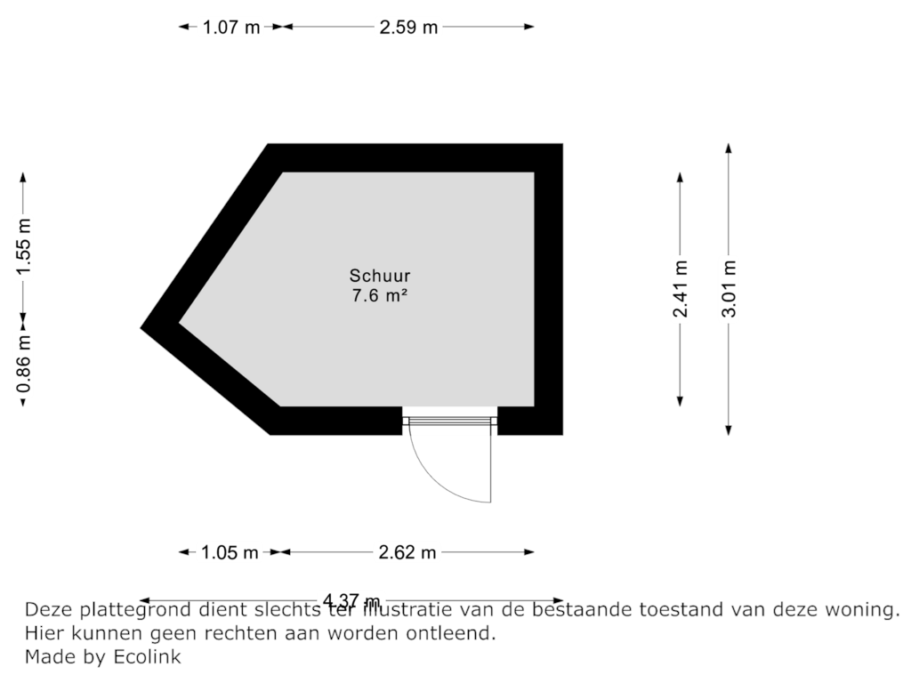 Bekijk plattegrond van Schuur van Kastanjelaan 3-A