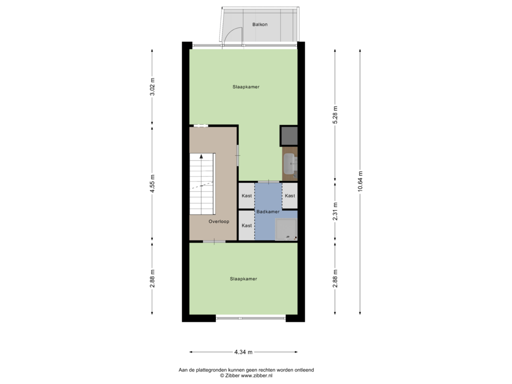 Bekijk plattegrond van Eerste Verdieping van Schans 27