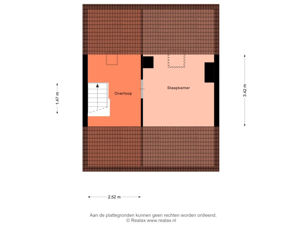 View floorplan of Verdieping 2 of Groen van Prinsterersingel 4