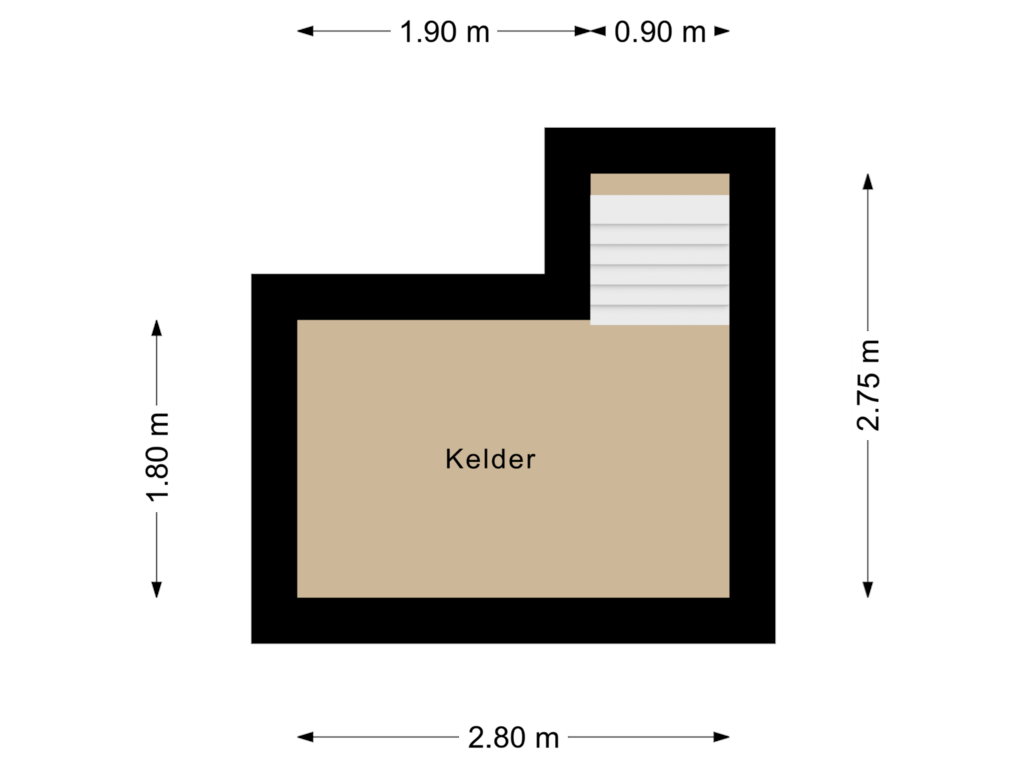 View floorplan of Kelder of Hoofdweg 144