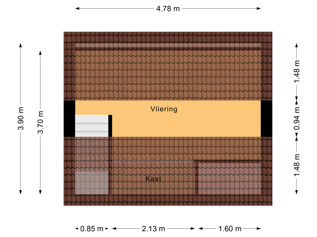 View floorplan of Vliering of Hoofdweg 144