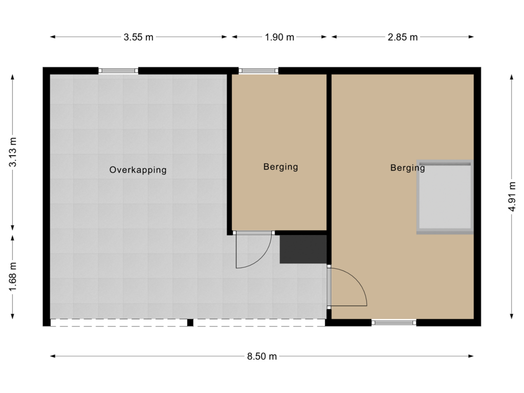 View floorplan of Berging of Hoofdweg 144