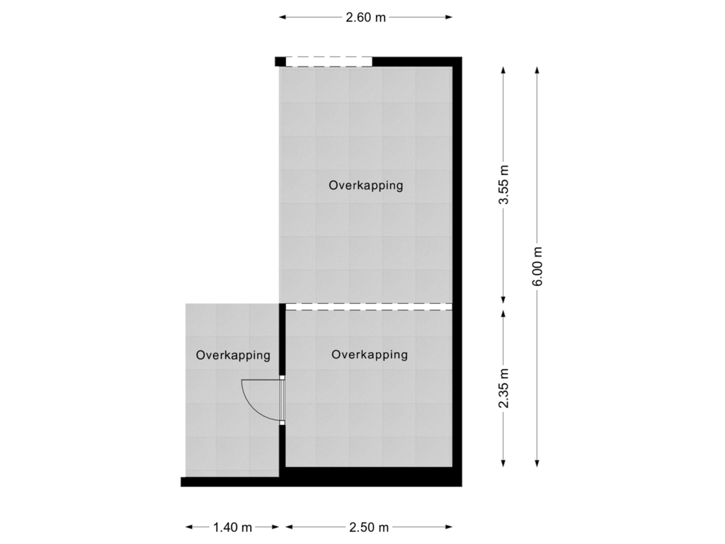 View floorplan of Overkapping of Hoofdweg 144