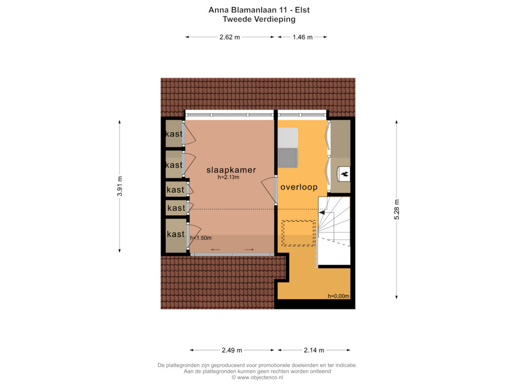 Bekijk plattegrond van TWEEDE VERDIEPING van Anna Blamanlaan 11