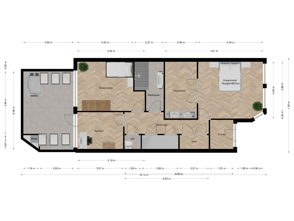 Bekijk plattegrond van Second floor van Badhuisweg 64-A