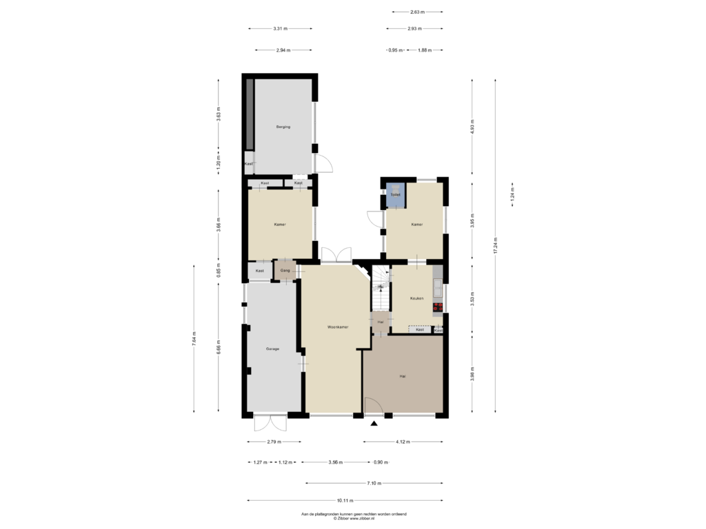 View floorplan of Begane Grond of Plein 15