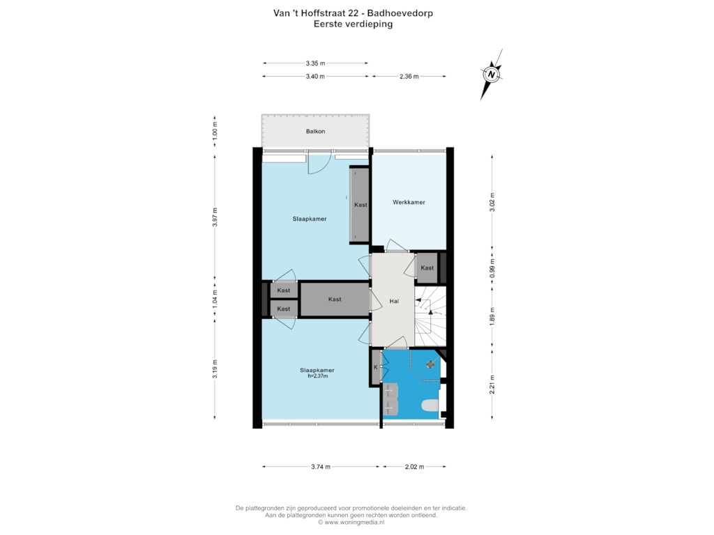 Bekijk plattegrond van 1e_verd van Van 't Hoffstraat 22