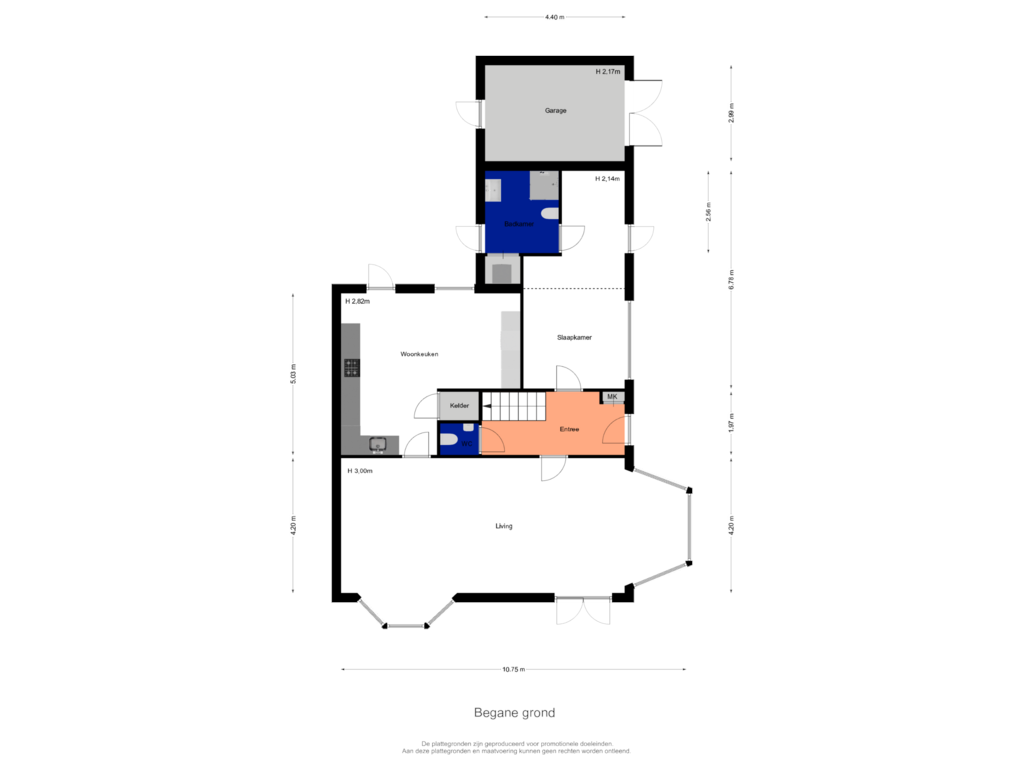 Bekijk plattegrond van Begane grond van Vlissingsestraat 2