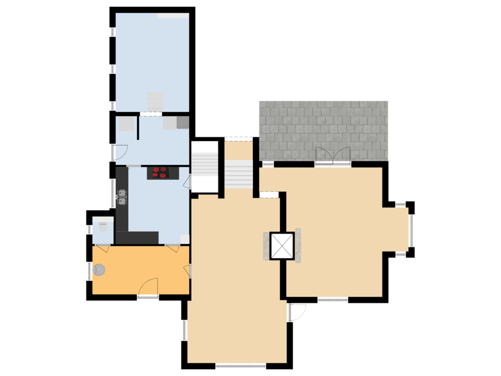 Bekijk plattegrond van Begane grond van Groteweg 44