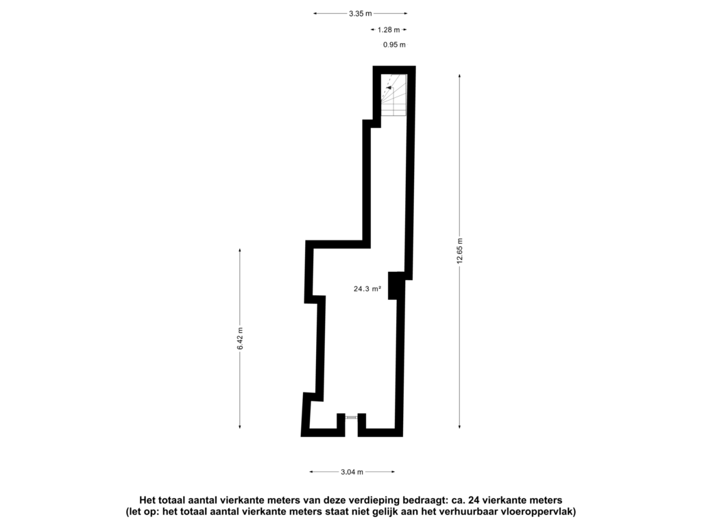 Bekijk plattegrond van bog-kelder van Brugstraat 19