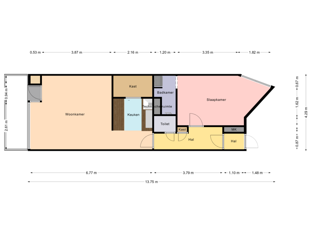 Bekijk plattegrond van Appartement van C.F. Smeetslaan 179