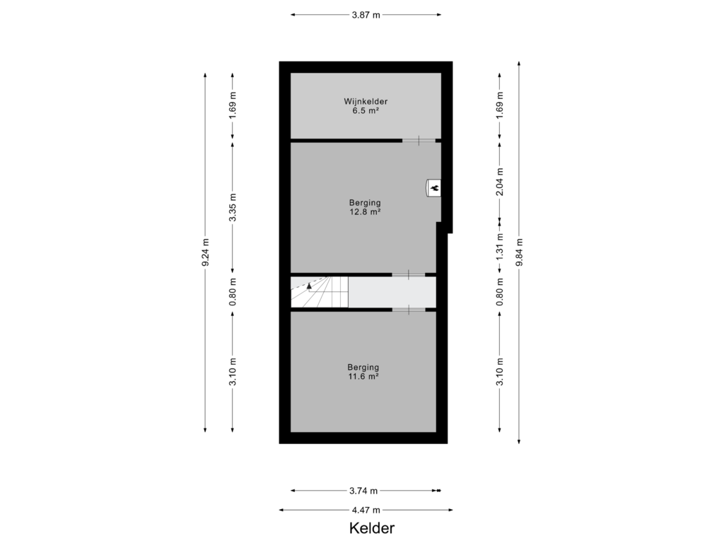 View floorplan of Kelder of Wittenburgerweg 160