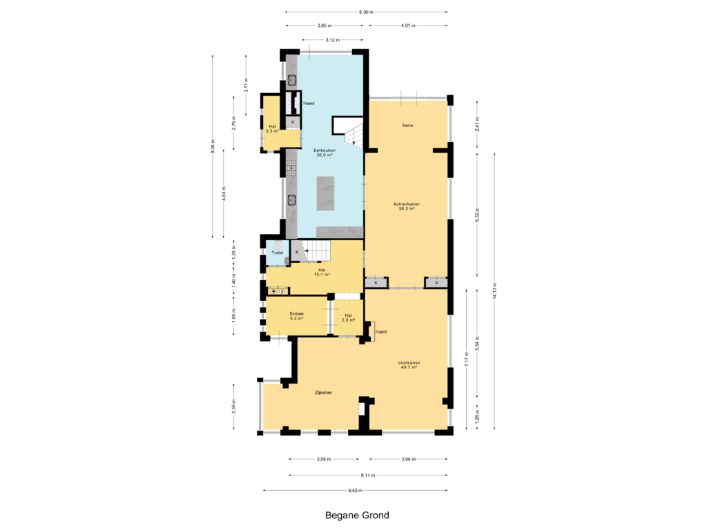 View floorplan of Begane Grond of Wittenburgerweg 160