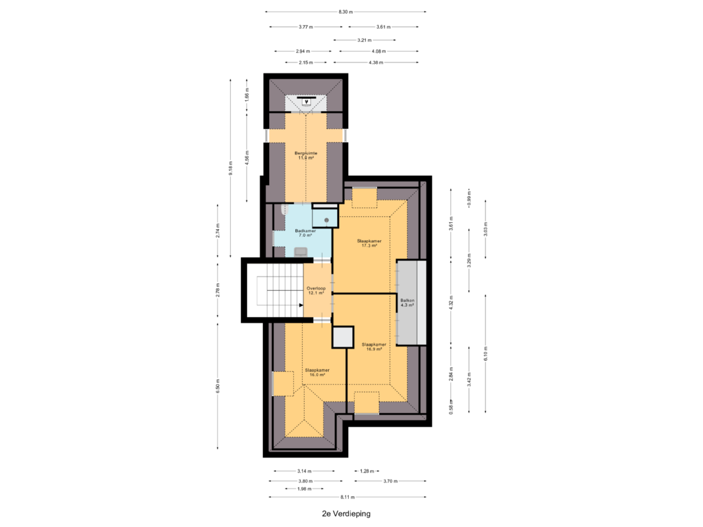 View floorplan of 2e Verdieping of Wittenburgerweg 160