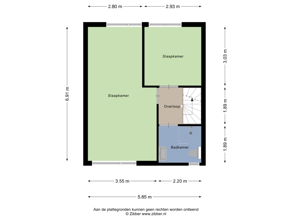 Bekijk plattegrond van Eerste Verdieping van Hoornbladplantsoen 12