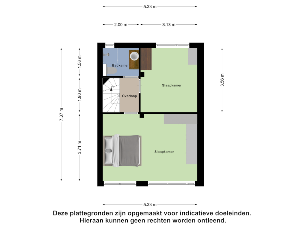 View floorplan of Eerste Verdieping of Rietzanger 100