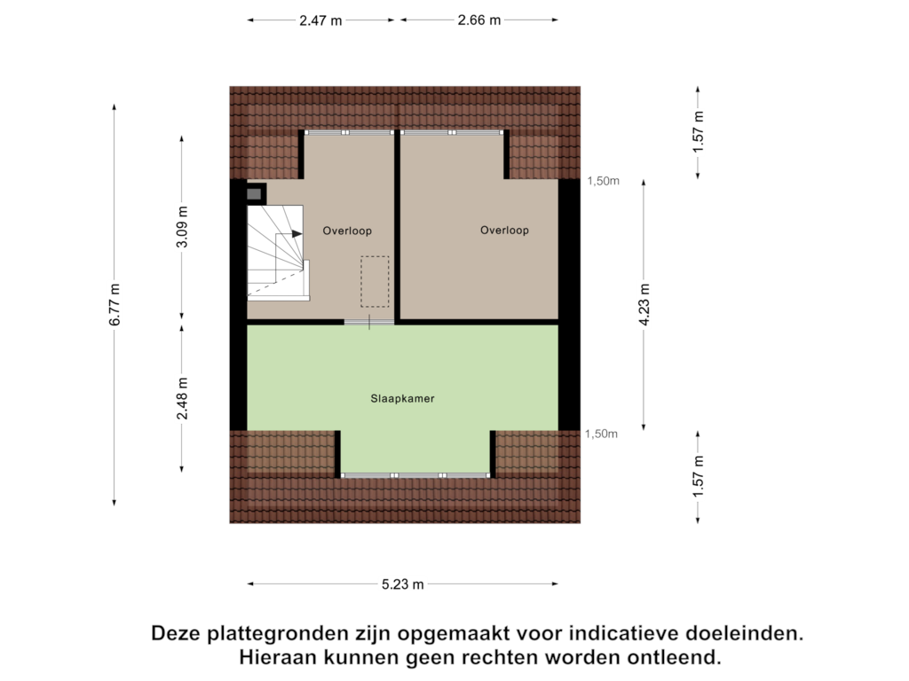 View floorplan of Tweede Verdieping of Rietzanger 100