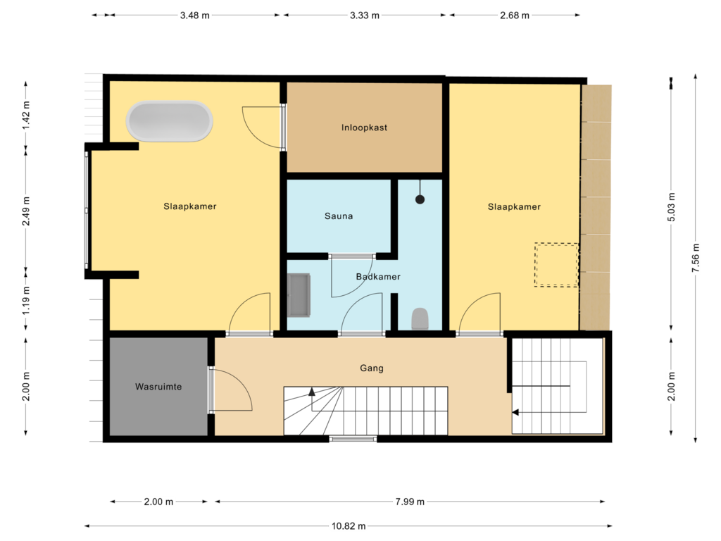 View floorplan of Eerste verdieping of Engelenhof 40-A