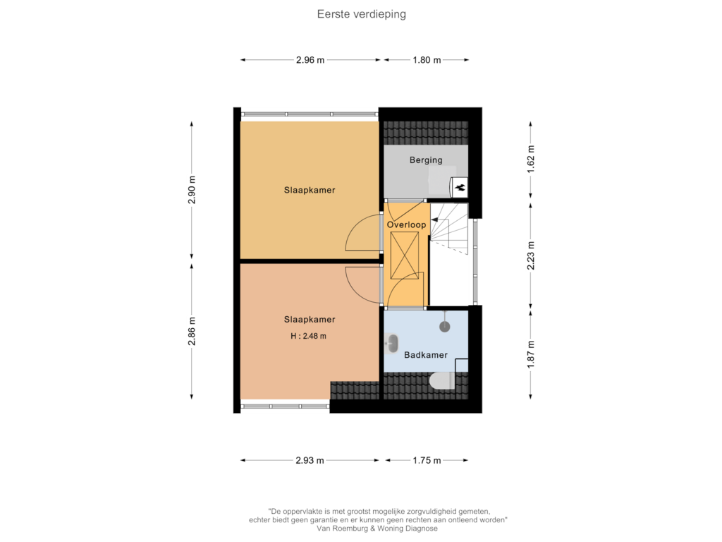 Bekijk plattegrond van Eerste verdieping van Zonneweg 61