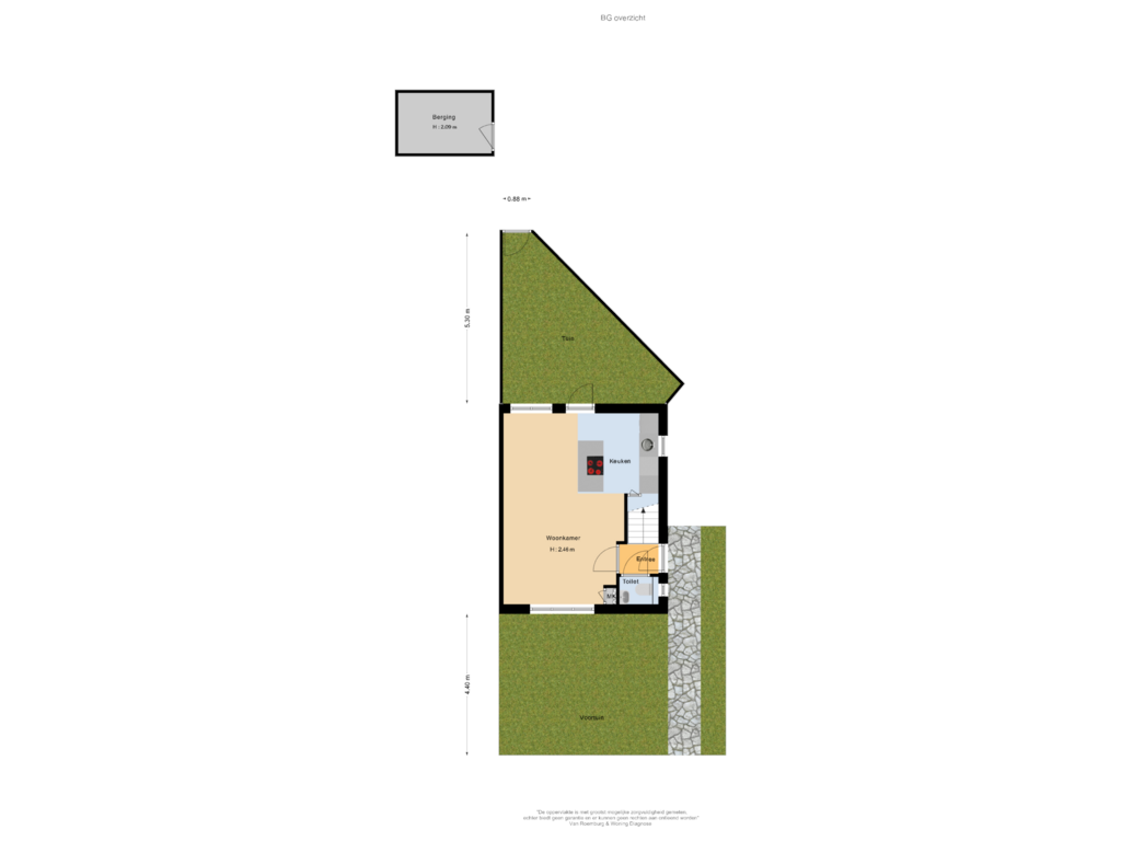 Bekijk plattegrond van BG overzicht van Zonneweg 61