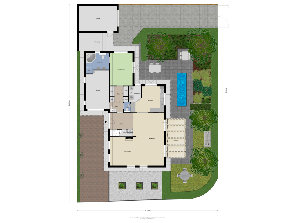 View floorplan of Begane Grond-Tuin of Lek 36