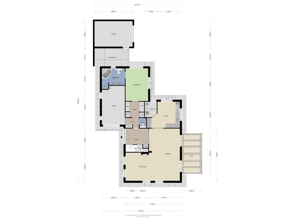 View floorplan of Begane Grond of Lek 36