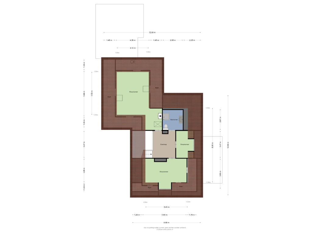 View floorplan of Eerste Verdieping of Lek 36