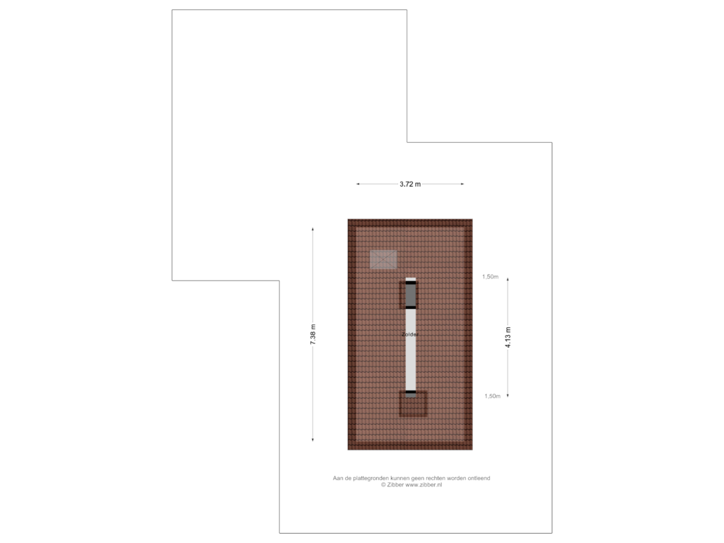 View floorplan of Zolder of Lek 36